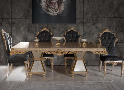 French dining set sofa 4x chairs dining room suite furniture 5 pieces. set